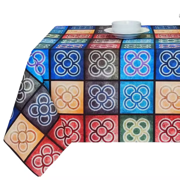 Mantel rectangular Antimanchas e Impermeable para el hogar - Panot Barcelona, Flor de Barcelona - 1