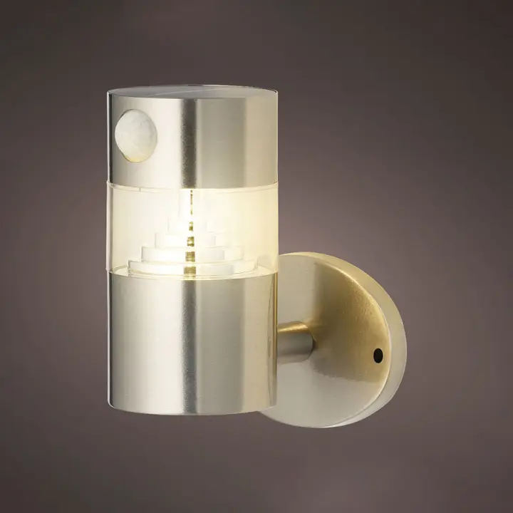 Luz solar de pared inox 15-150lm luz calida ø12x16cm lumineo - 1