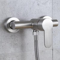 Grifo De Baño De Acero Inoxidable 304 Doble Control De Agua Caliente Y Fría Integrado En La Pared Estilo Contemporáneo - details 8