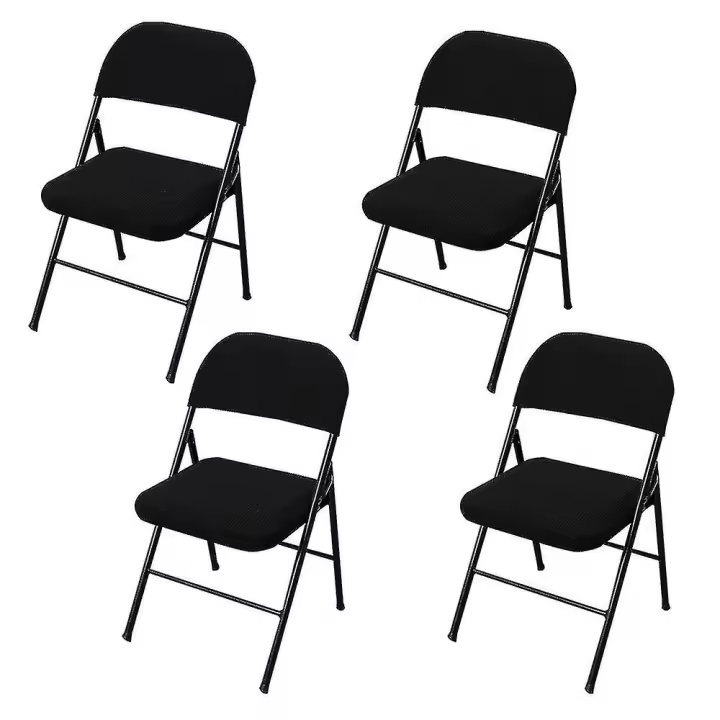 4 piezas Silla plegable cubierta de asiento Partido Para La Boda del partido - 1