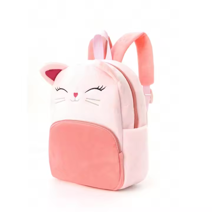 Mochila infantil de dibujos animados de animales multicolor, mochila de suministro para guardería, mochila de felpa, bolsa para niños - 1