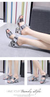 Sandalias De Cuero Patentado Para Mujer Moda Verano Tacón Alto Charol Casual Playa Zapatos De Exterior Color Sólido Flip Flop - details 15