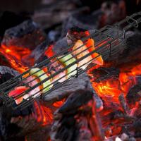Cesta De Barbacoa Portátil De Acero Inoxidable Y Antideslizante Para Asador Herramientas De Barbecue Para Carne Y Hamburguesas - details 14