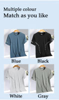 Camiseta De Correr Para Hombre Transpirable Elástica Verano Top De Gimnasio Fitness Corta Deporte Gris Azul Negro Blanco Tallas M-5XL - details 7
