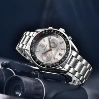 Reloj De Pulsera De Cuarzo Para Hombre BENYAR Lujo Nueva Marca 50M Impermeable Correa De Acero Inoxidable Cronógrafo Casual Para Hombres - details 6