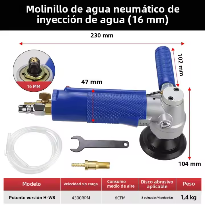 HIFESON Sándwich De Aire Pneumático 3 Pulgadas Para Pulir Piedra Máquina De Pulir Agua Para Mármol Córtido Granito Uso Comercial - 1