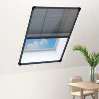 vidaXL Mosquitera Plisada para Ventana Aluminio 80x120 cm Persiana Antinsectos Color Blanco,  Antracita,  Marrón y mas - details 1
