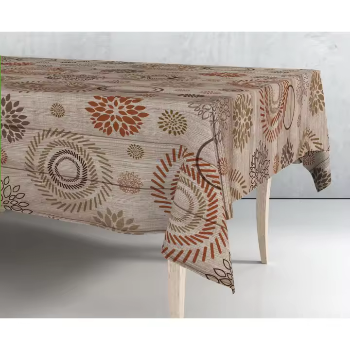 Mantel de hule estampado por metros - Madera marrón moderno 43318-1    mantel por metros; manteles; mantel barato; mantel jardín - 1