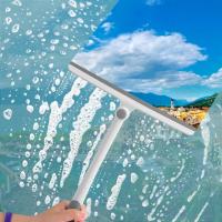 Cepillo De Limpieza Para Ducha Y Espejos Con Soporte De Silicona Rotativo 360 Grados Escobilla De Vidrio Limpiador Ecológico Para Baño - details 2