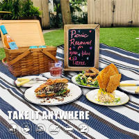 Manta De Picnic Extra Grande 80"x 80" Impermeable Y Plegable Para 8 Adultos Ideal Para Playa Camping Parque Hierba Interiores - details 17