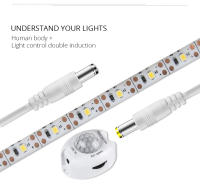Tira De LED Con Sensor De Movimiento PIR 1-5m IP65 Impermeable DC 12V Para Automatización De Luces En Escaleras Armario Cocina Color Temperatura Blanca / Cálida - details 5