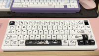 Naught Cat Teclas De Juego Mecha Mx 140 Teclas Perfil MOA PBT Teclas Sublimación Para Teclado Mecha Gaming Blanco Negro - details 15