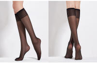 BONAS Medias Transparentes 20D Para Mujer Y Niñas 4 Pares Largo Pierna Baja Estilo Sólido Material Poliéster Y Nylon - details 6