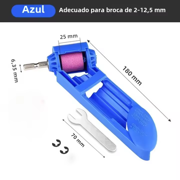 Afilador De Brocas Portátil 2-12.5mm Con Rueda De Molienda De Corundum Herramienta Eléctrica Para El Hogar Y Jardín - 1