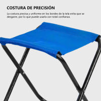 Taburete Plegable Portátil de Tela Oxford，Silla Plegable Ultraligera de Camping, Playa y Jardín - Estructura de Metal Antirrobo, Asiento de Tela Transpirable Azul Claro, Fácil de Transportar y Almacenar,Silla Plegable Profesional para Actividades Al Aire - details 7