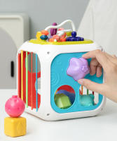 Juguetes Sensoriales Para Bebés 7 En 1 Sortidor De Formas Con Cuerda De Pulir Juguete Educativo Montessori Para Niños De 1 a 3 Años - details 2