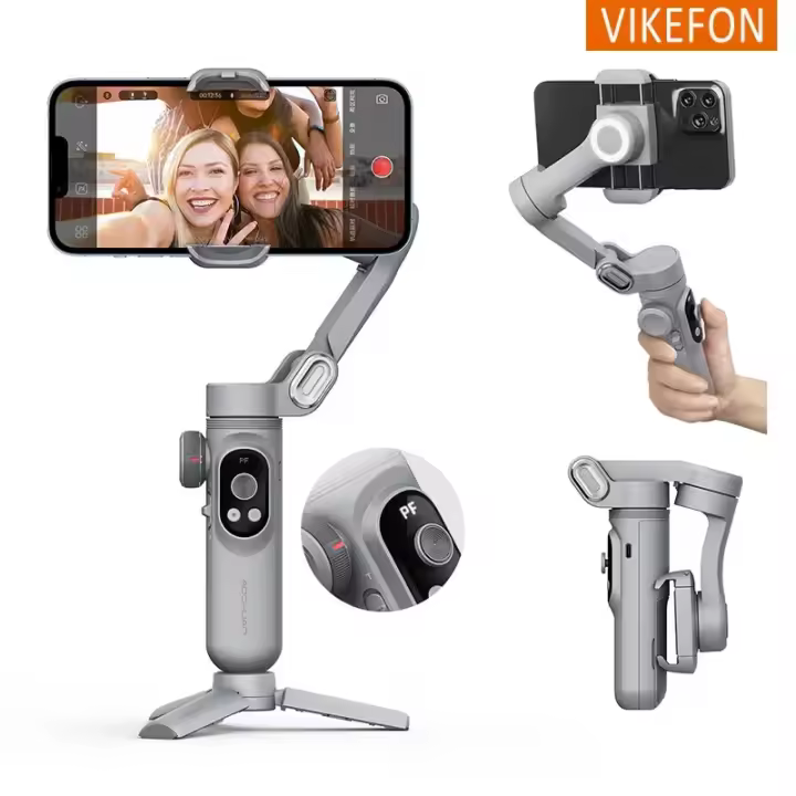 Estabilizador Mano De 3 Ejes Con Cargador Inalámbrico Pantalla LED Rueda De Enfoque Para Smartphones iOS Y Android VIKEFON Smart X pro - 1