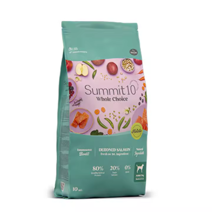 MOLY Pienso para Perros Summit Whole Choice Adult Dog Salmón Fresco Sin Cereales Refuerzo Inmunitario - 1