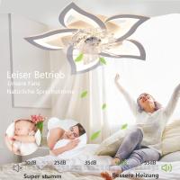 Rosa Eternal Ventilador de techo con Luz, Ventilador de techo iluminación Led Modern Silencioso with remote control Temporizador Diseño en forma de Flor Ventilador Luz de techo para dormitorio Cocina (69CM) - details 3