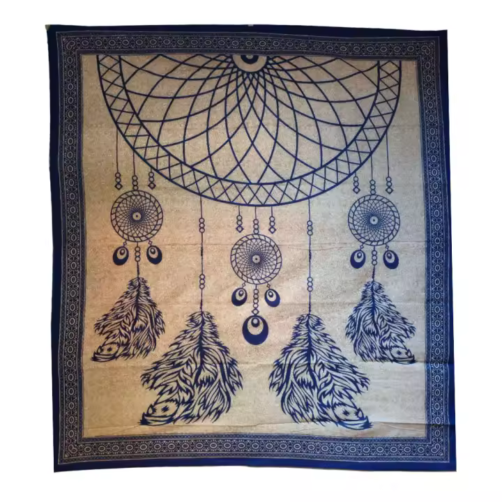 Pareo / Manta / Tapiz multiuso de 220 x 240 cm estilo mandala étnico indio pareo para picnic, playa y decoración de hogar - 1