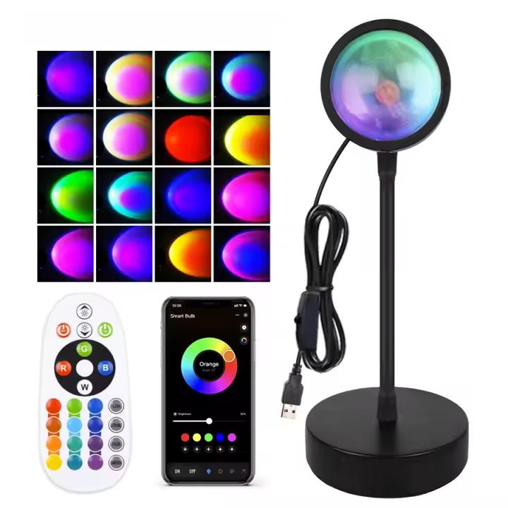 Lámpara De Puesta Del Sol Inteligente Tuya LED Con Luz Nocturna USB RGB Control Remoto Por App Smart Life Decoración De Habitaciones Fotografía Festivales Nacimientos - 1