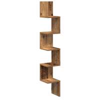 vidaXL Estante de esquina de pared ingeniería envejecida 20x20x127,5cm - details 1