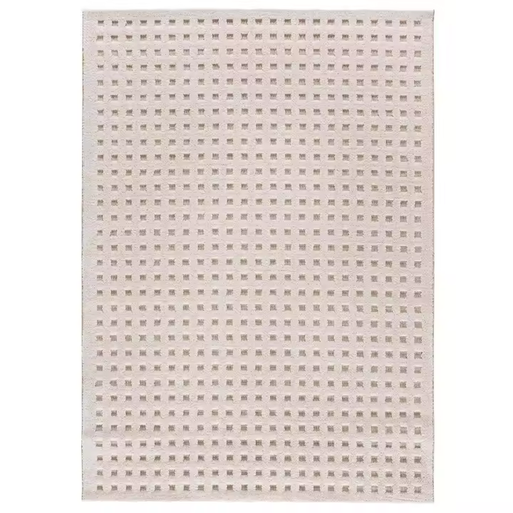 ATTICGO Alfombra de Interior de Estilo Escandinavo con relieve en Blanco - DIENA 40418 | 80X150, 120X170, 160X230 cm - 1