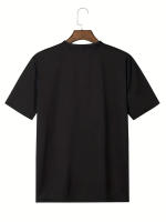 Camiseta De Verano Para Hombre Con Reflejos Coloridos Cuello Redondo Suéter Corto Retro Trendy Transpirable Y Cómoda - details 2