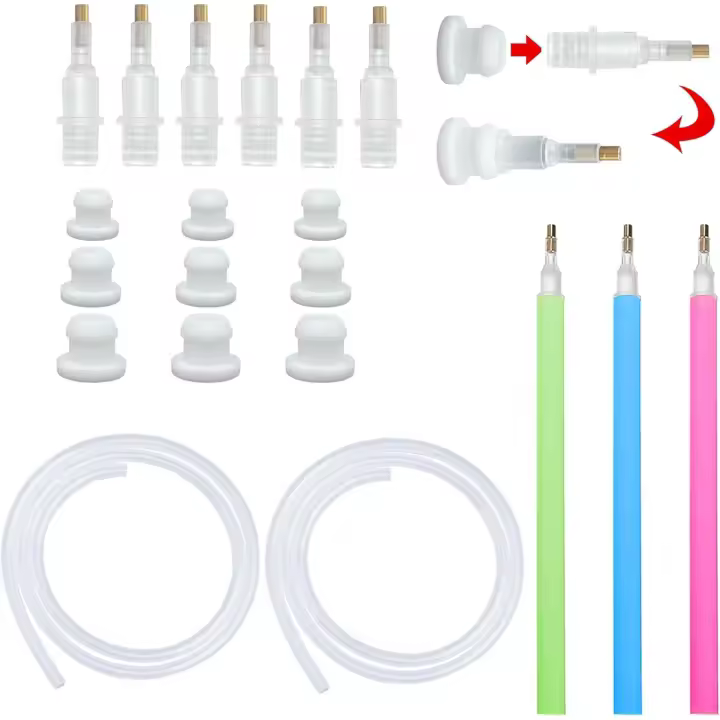 Bolígrafo eléctrico para pintar con diamantes: bolígrafo con bomba de vacío para adultos y fácil creación de arte con diamantes. Incluye 2 cabezales de repuesto, ideal para aficionados a la pintura con diamantes. - 1