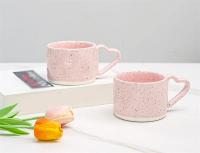 Taza De Café De Cerámica De 300ml Estilo Ins Forma De Corazón Con Mango Para Desayuno Leche Y Avena Regalo De San Valentín Universal Tamaño 9.3x7cm - details 3