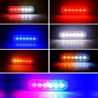 Luz De Advertencia LED Para Coche Y Camión Universal 12V 24V 6LED Barra Lateral Emergencia Vehicular Lámpara De Señalización - details 0