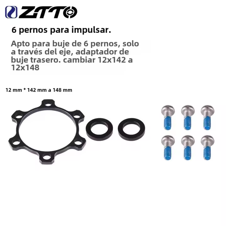 Adaptador De Hub ZTTO Para Bicicleta 6-bolt a Boost Conversor De Eje Transversal 15x100 a 15x110 12x142 a 12x148 Aluminio Para Montañas - 1