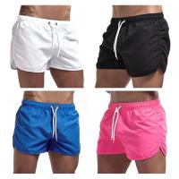 Shorts De Natación Para Hombres Quick Dry Con Cinturón Ajustable Y Bolsillos Conjunto De Baño Transpirable Para Surf Y Playa Verano - details 4