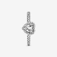Anillo PANDORA Corazón en Relieve Corazón Blanco Brillante - Pandora Timeless - Circonita cúbica - Plata de primera ley -198421C01 - details 1