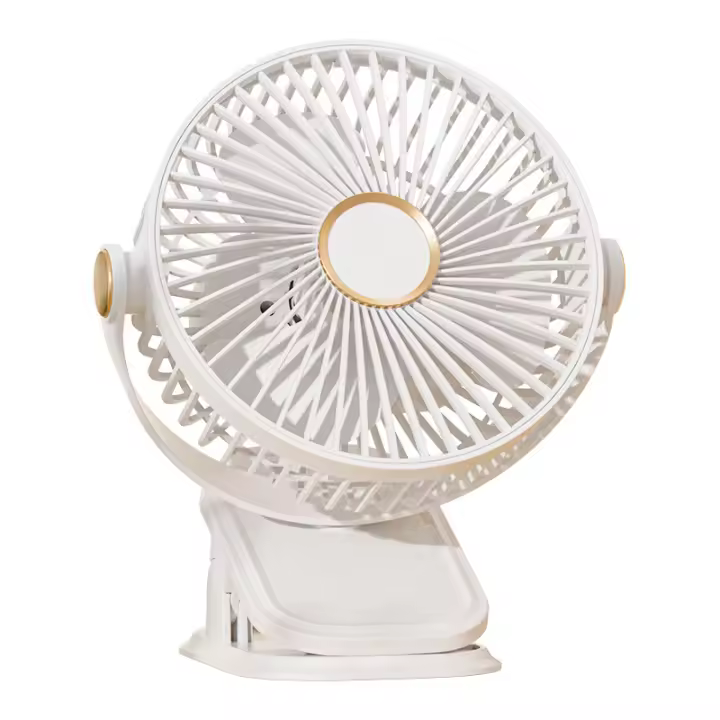 Tienda BIT Ventilador Recargable Extensible Plegable Blanco, Ventilador de pie y de Mesa with 4 NIVEL DE Velocidad, 2 Baterías incorporadas, total 7200 mAh, Altura Regulable, Carga Via USB para Hogar, Cama, oficina y Escorio, Blanco - 1