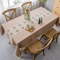 Mantel Impermeable Mantel Antimanchas Algodon Lino Elegant Impresos Bordados Borla Manteles Exterior Decorativo para Reuniones Familiares de Cocina - details 4