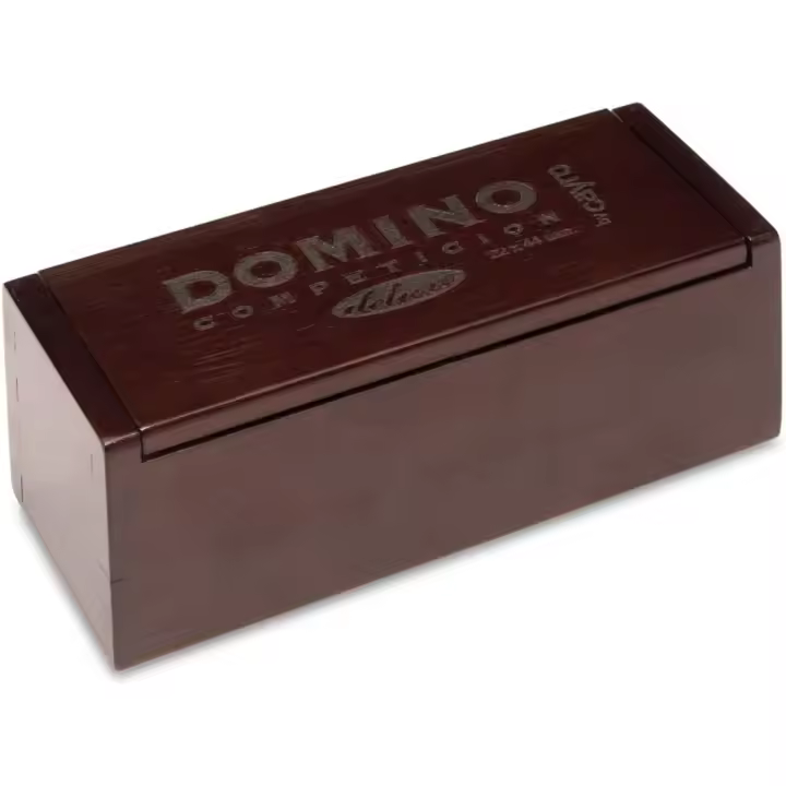 Cayro - Dominó - + 6 Años - Modelo de Competición - con Caja Deluxe de Madera Oscura - Juego Clásico de Mesa - 1