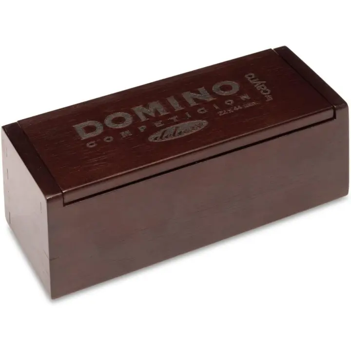 Cayro - Dominó - + 6 Años - Modelo de Competición - con Caja Deluxe de Madera Oscura - Juego Clásico de Mesa - 1