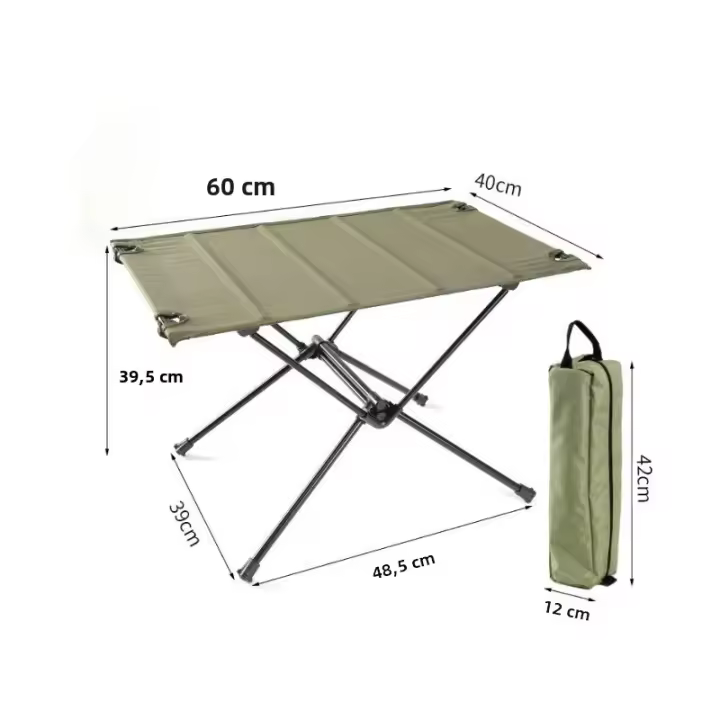 Mesa Táctica Portátil Para Camping Ultra Ligera De Aleación De Aluminio Mesa Plegable De Tela Para Picnic - 1