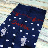 Calcetín Hombre Divertido Skull Socks Sevilla Azul Algodón Unisex Ropa Textil Varias Tallas - details 2