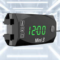 Reloj De Motocicleta 12V Impermeable 3 En 1 Con Termómetro Voltímetro Y Pantalla Digital Universal Para Moto Accesorios De Motocicleta - details 0