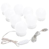 vidaXL Luz de espejo con 8 bombillas LED blanco cálido y blanco frío - details 2