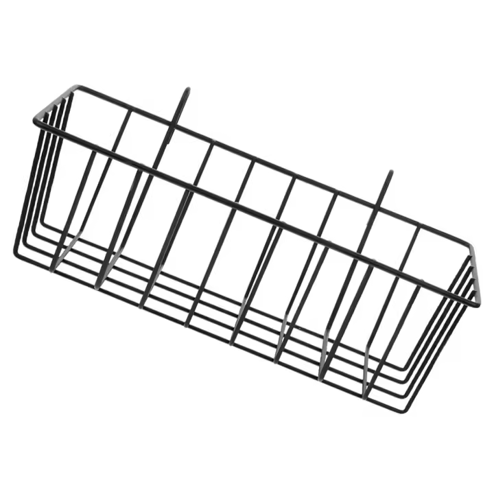 Rack De Almacenamiento Colgante Para Pared Cesta De Hierro Multifuncional Para Cocina Baño Organizador De Toallitas Y Artículos De Ducha Pequeña - 1
