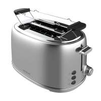 Toast&Taste 1000 Retro Double Inox Tostadora de acero con 2 ranuras anchas cortas y con capacidad para 2 tostadas. - details 0