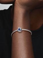 Pandora - Charm Círculo de Eternidad Azul de Septiembre - Plata de Lei - details 2