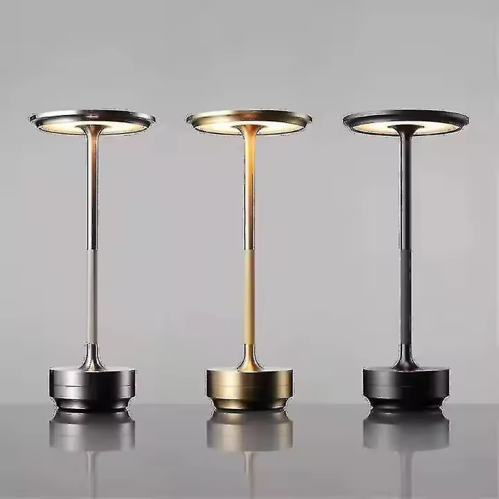 Cordless Table Lamp Dimmable Waterproof Metal Usb Rechargeable Table Lamps -1pcs - 1