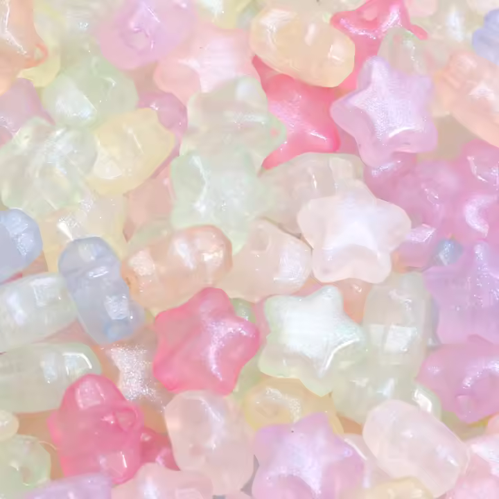 50pcs Bolas De Espaciador Acrílico Mermaid Coloridas 10mm Para Creación De Joyas Pulseras Collares Y Aretes DIY - 1