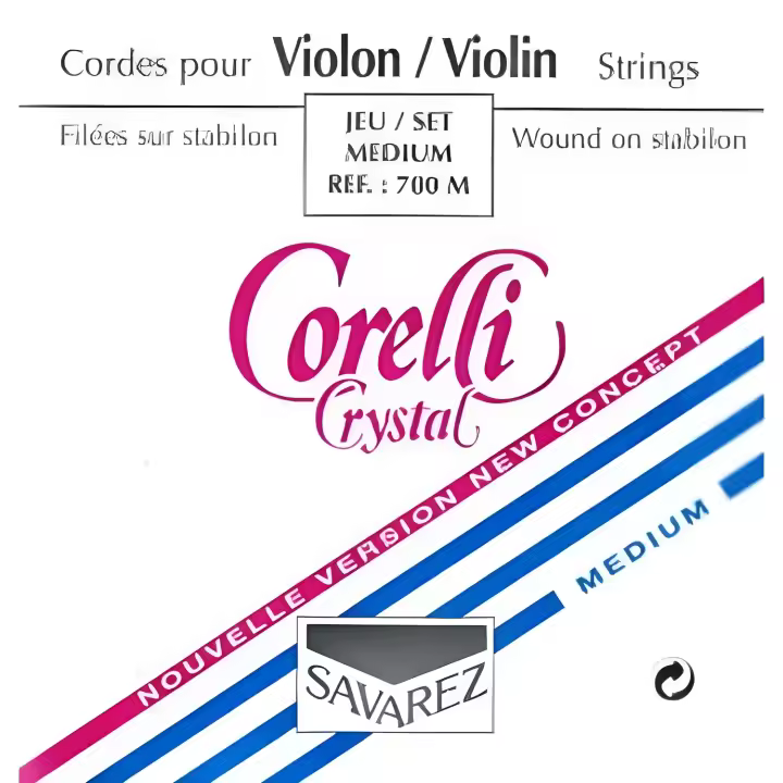 CUERDAS VIOLIN-Savarez (Corelli Crystal 700MB) (Juego Completo) Medium Violin 4/4 - 1