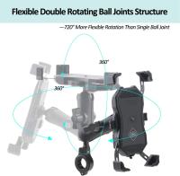 Soporte De Teléfono Móvil Para Motocicleta Con Carga Inalámbrica Rápida Y USB Montaje En Manillar De Moto Soporte Espejo - details 3