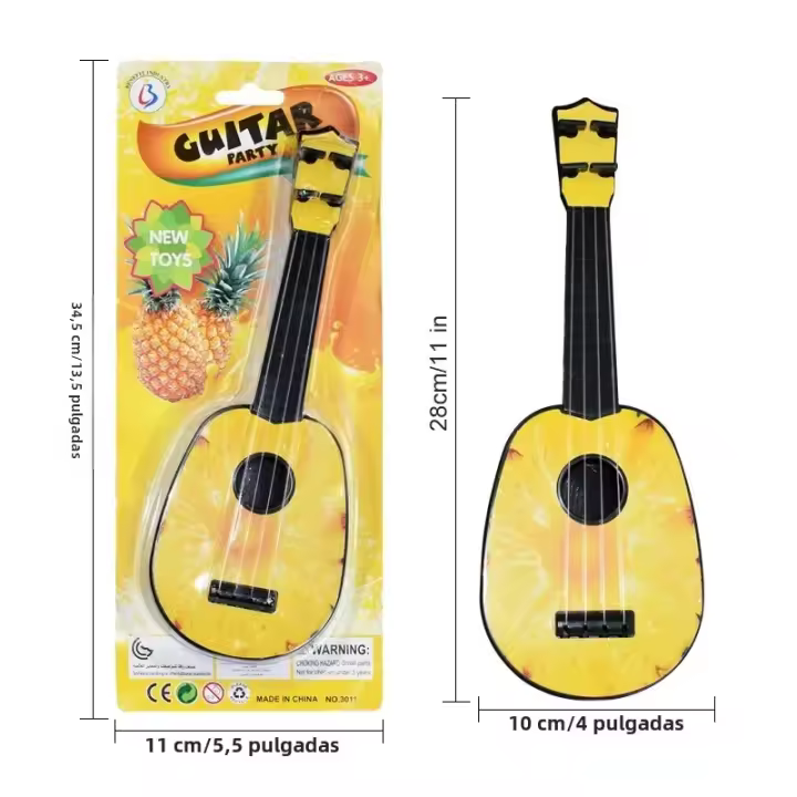 Ukelele De Juguete Simulación De Guitarra Musical Estilo Fruta Con Cuatro Cuerdas Instrumento Musical Educativo Para Niños Montessori - 1